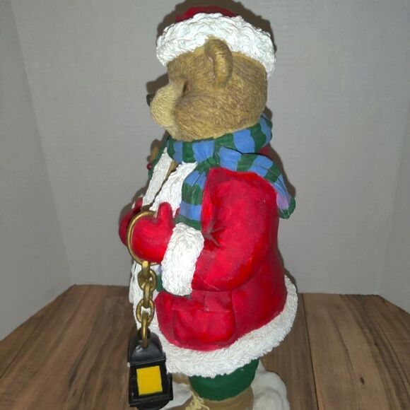 Simson Giftware Vintage Santa Claus Bear With Lantern Ceramic 16'in Tall - Picture 7 of 9